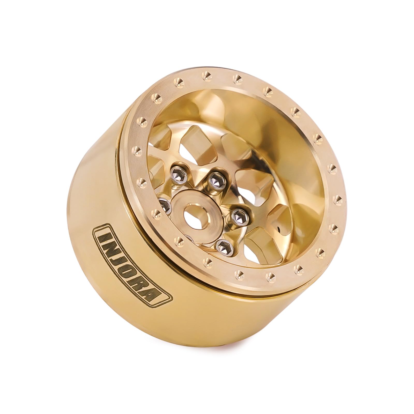 INJORA 1.0 Ruota Beadlock in Ottone - Offset -4.7mm Cerchio per TRX4M Ascent18 SCX24 FCX24 1/24 1/18 RC Crawler