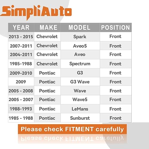 Miniatura 3 de 510066 Conjunto de cojinete de cubo de rueda delantera compatible con Chevy Aveo, Spark, Spectrum, Pontiac G3, Wave, Lemans, Volkswagen Cabriole,