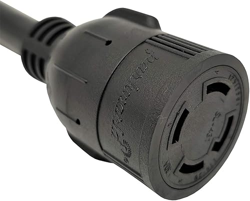 Miniatura 3 de Parkworld 885446 NEMA TT-30P a L14-30R Cable adaptador, RV 30A TT-30 enchufe macho con mango al generador 30A 4 clavijas L14-30 Receptáculo hembra