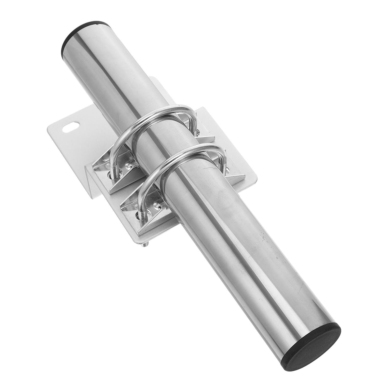 Soporte de Antena Exterior de Hierro Resistente Abrazadera Ajustable para Mástil de Poste 25 Mm, Kit de Montaje en U para Pared o Techo, Uso en Estaciones Meteorológicas y TV