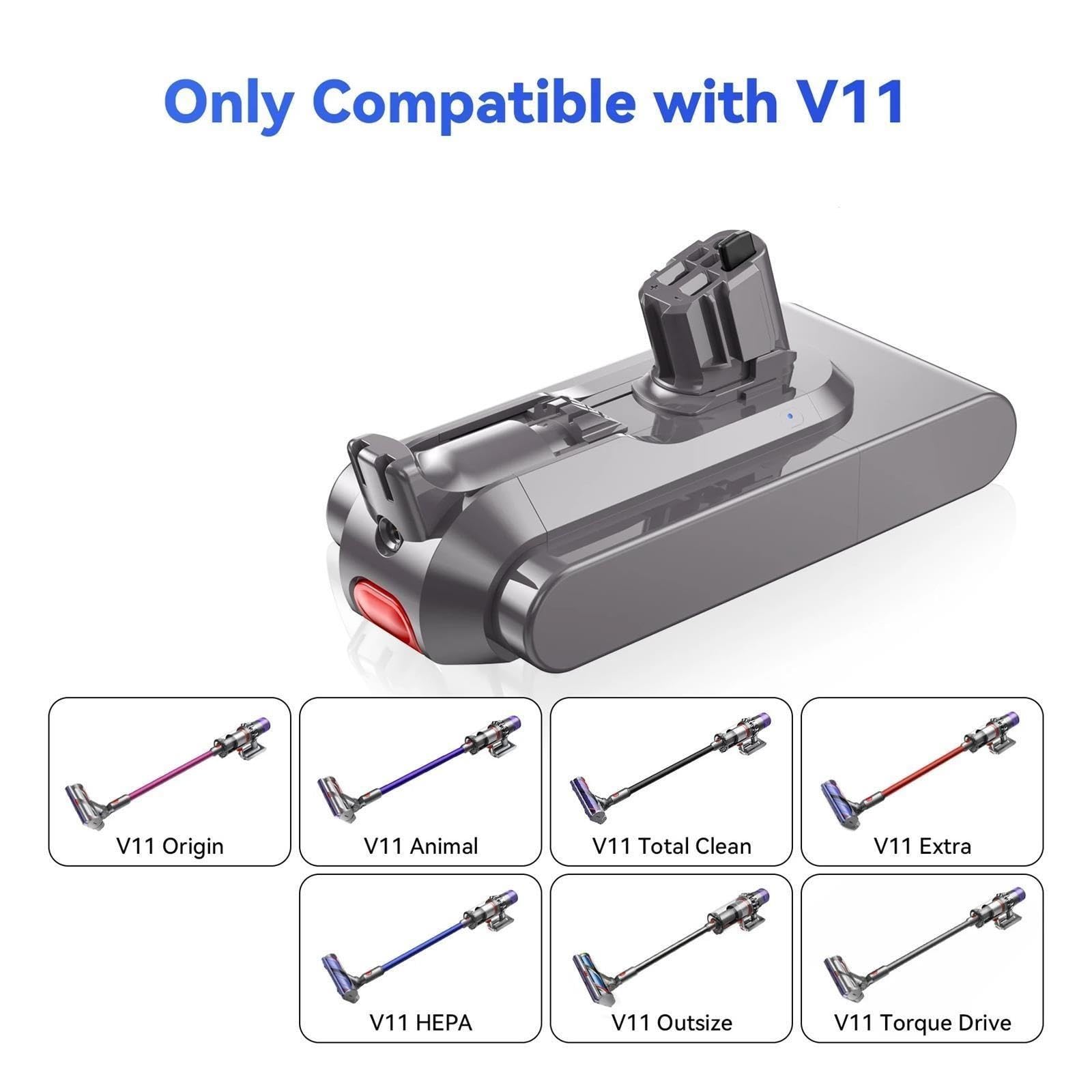 Batteria Da 25,2 V 6000 MAh, Compatibile Con Dyson, Serie V11 SV14 SV17