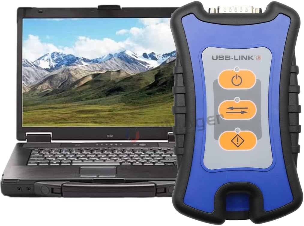 for Nexiq USB Link 3 Wired Edition Heavy Duty Truck Scanner with Repair Information Diesel Universal Truck Excavator Diagnostic (nexiq3 Laptop with All Software)