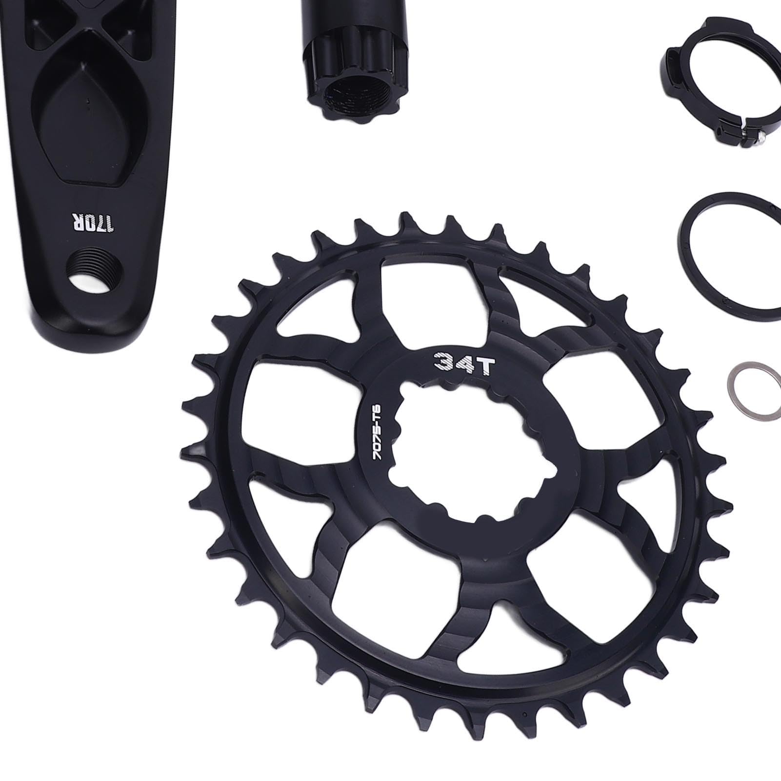 Mechanizm Korbowy do Rowerów Górskich Aluminiowy Zestaw Ramion Korby, Wydrążona Wąska Szeroka Tarcza z Suportem DUB do Zestawu Korb Rowerowych, Lekki Zestaw Tarcz Korby Rowerowej Rowerów