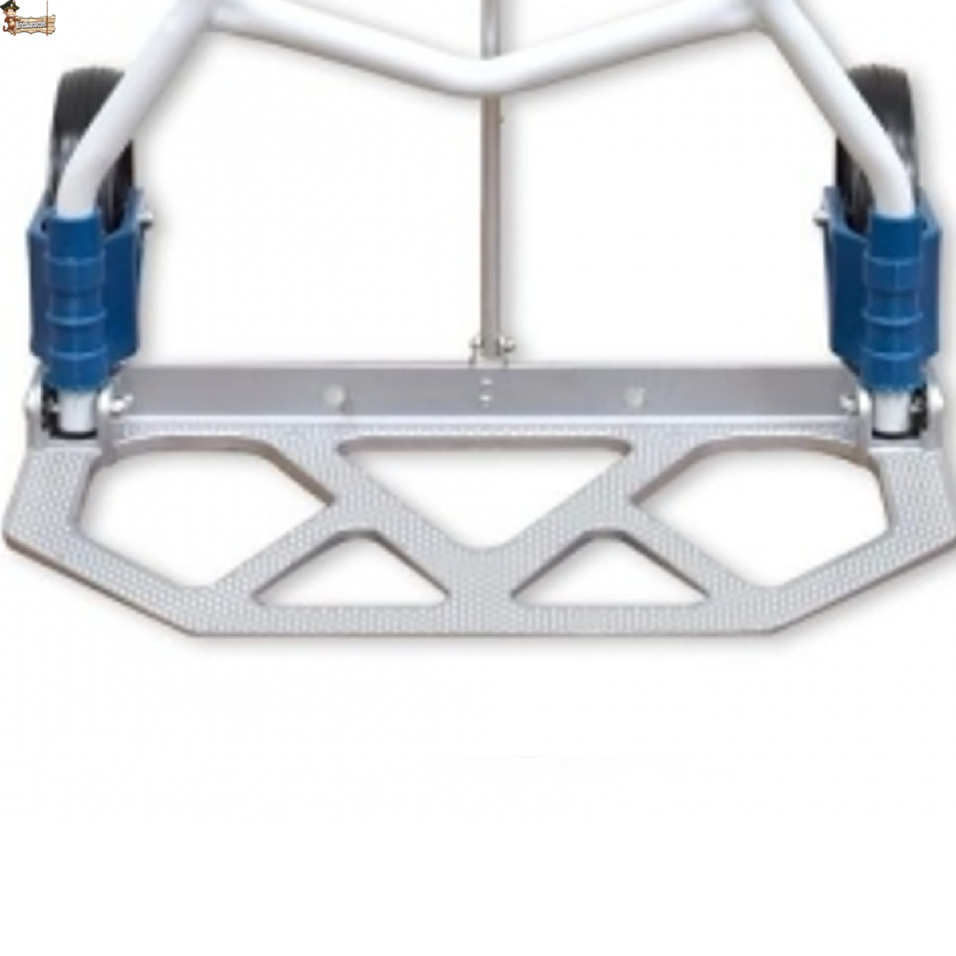 BricoLoco.com Carretilla Plegable de Mano para Transporte de hasta 90 kgs. Carro con Plataforma, asa y Ruedas Plegables. Altura Regulable. Fabricada en Aluminio. Ligera