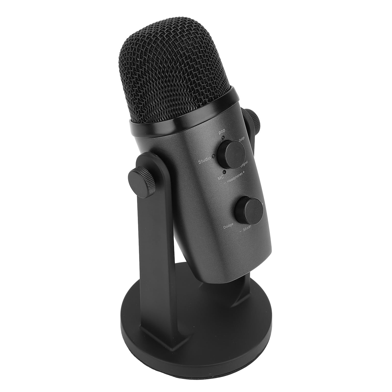 Garsent Micrófono para PC para Juegos, Micrófono de Transmisión USB con Equilibrio de Chat de Juegos, Micrófono RGB de Escritorio de Condensador para Computadora con Silencio,