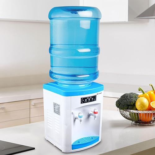 Miniatura 8 de Dispensador de agua fría y caliente para botella de 5 galones máquina de agua potable eléctrica de encimera de carga superior dispensador pequeño de