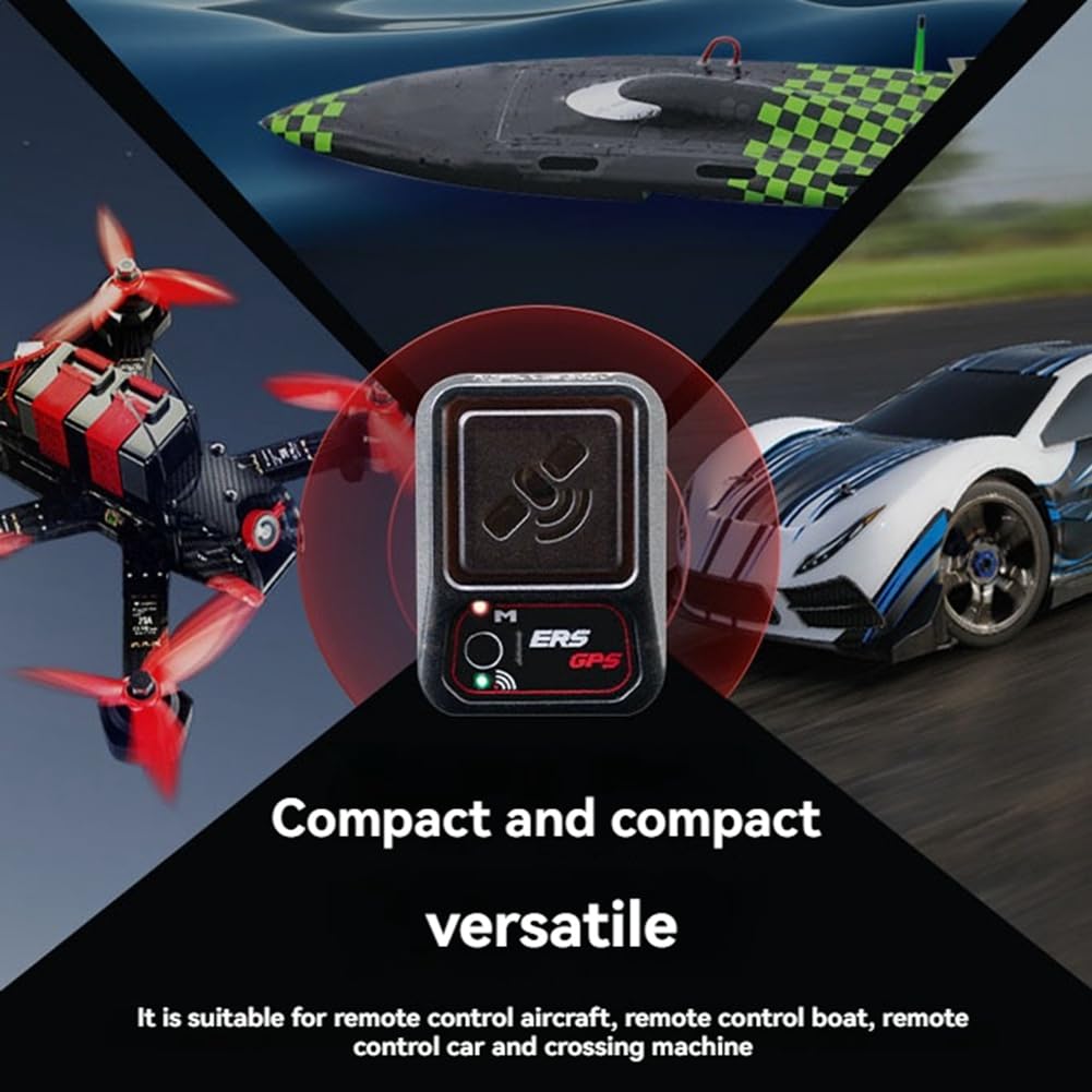 ERS-GPS Modulo GPS Ad Alta Precisione Tracciamento in Tempo Reale Compatibile con Il Ricevitore PWM ExpressLRS per Droni FPV, Auto e Barche