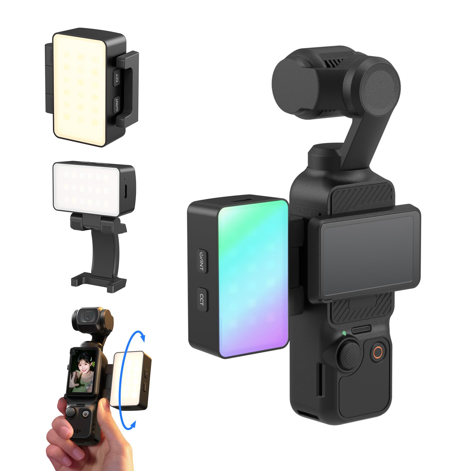 Amazon.co.jp: SmallRig RGBWW LEDビデオライト 650mAhバッテリー、CCT