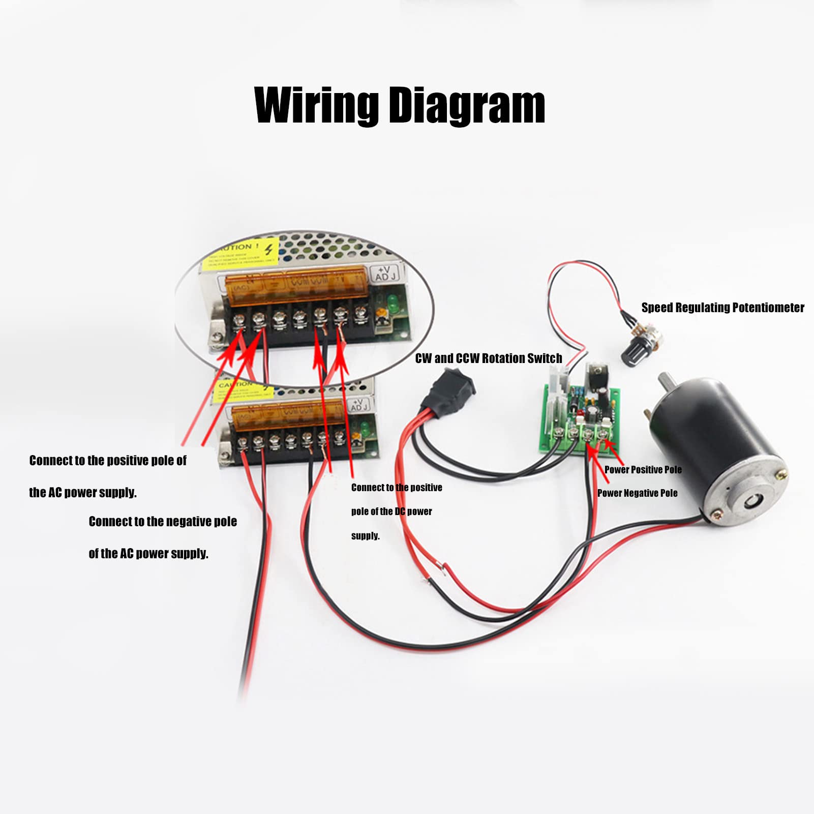 Permanentmagnet-Gleichstrommotor XD-3420, 30 W CW CCW mit Controller (24V7000 U/min)
