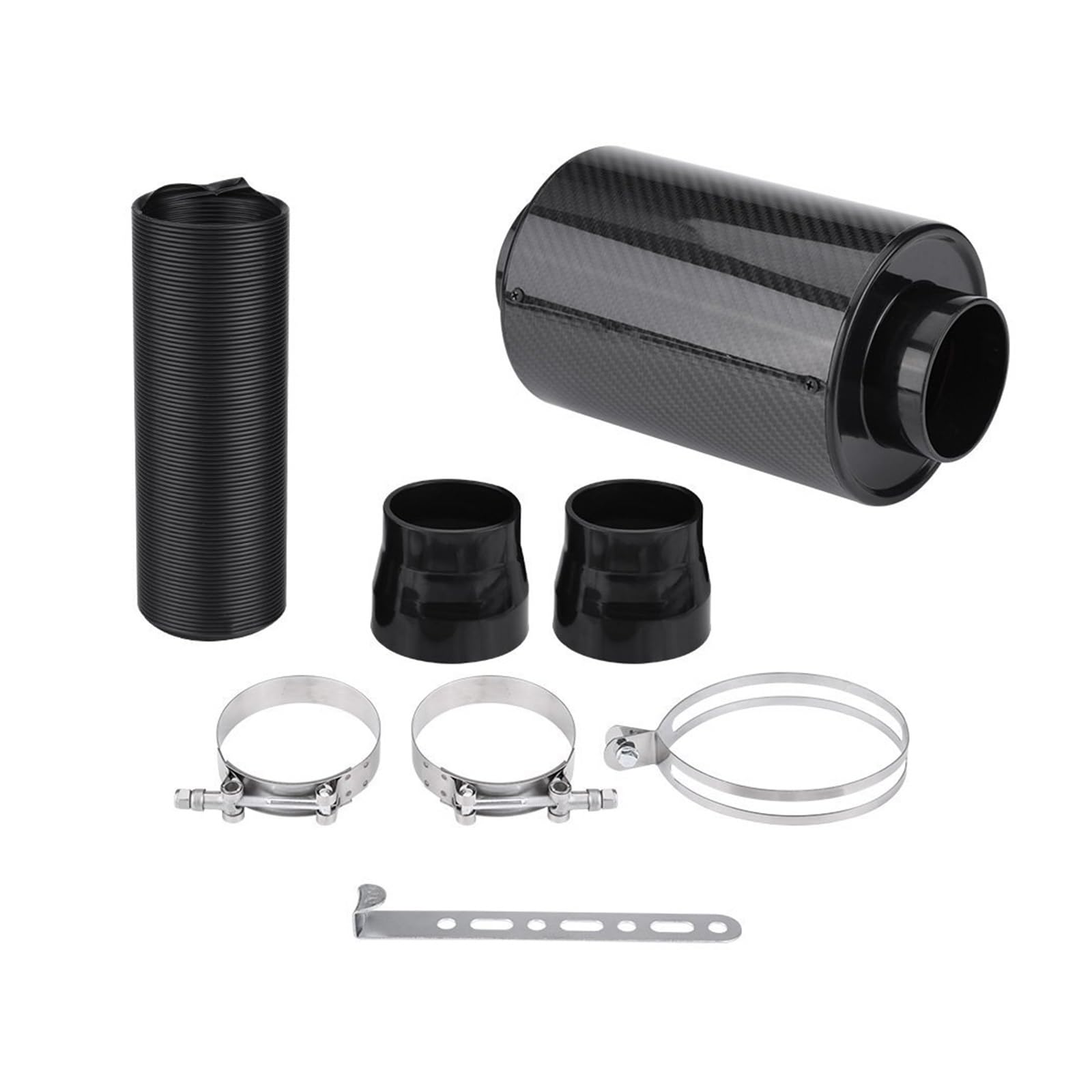 Filtro de Entrada de Aire para Coche Kit de inducción de alimentación en frío de fibra de carbono universal Tubo de filtro de aire de inducción