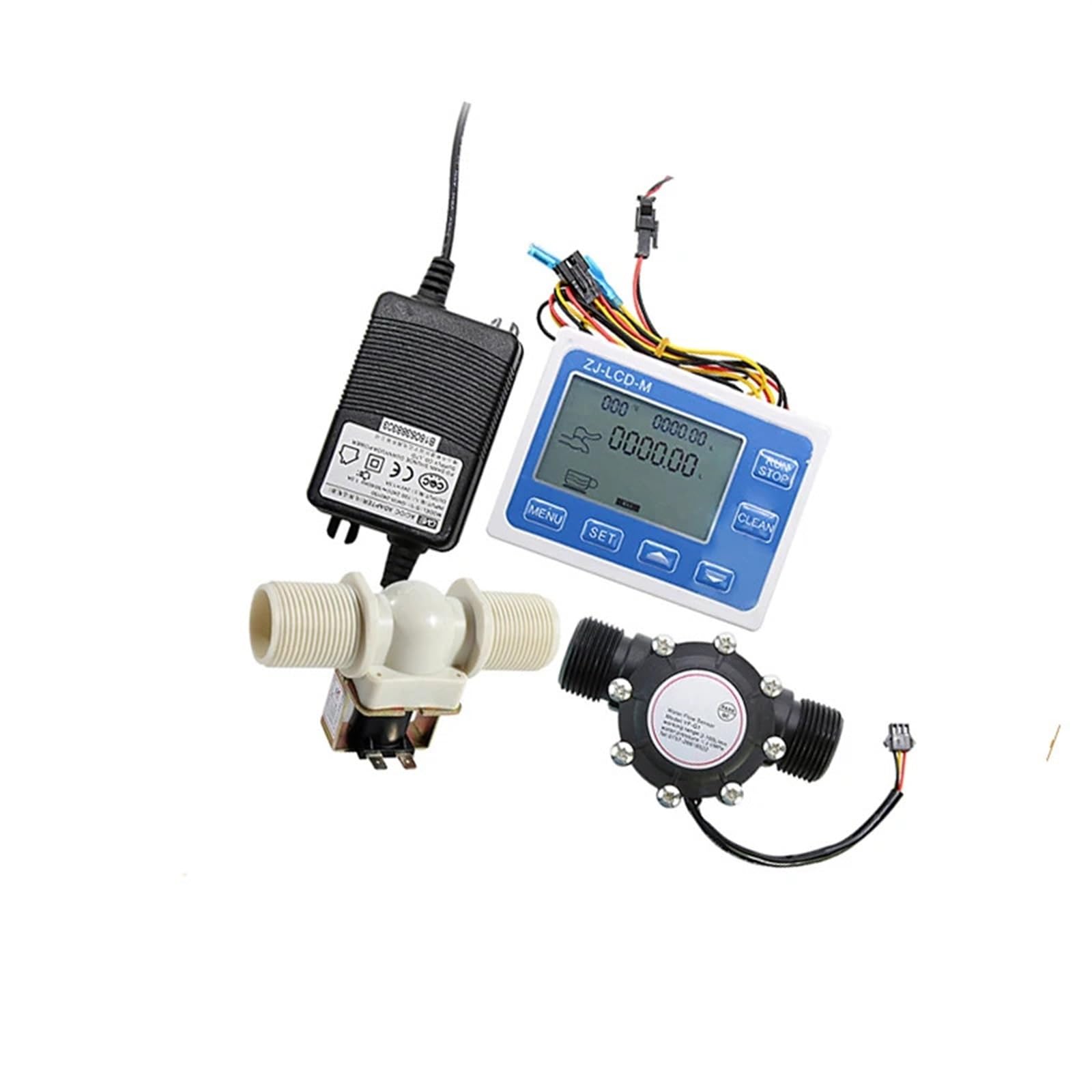 MXXDMOPD DN25 Digital Display Flow Quantitative Controller Water Sensor Solenoid Valve Use to Control and Liquid(U.S)