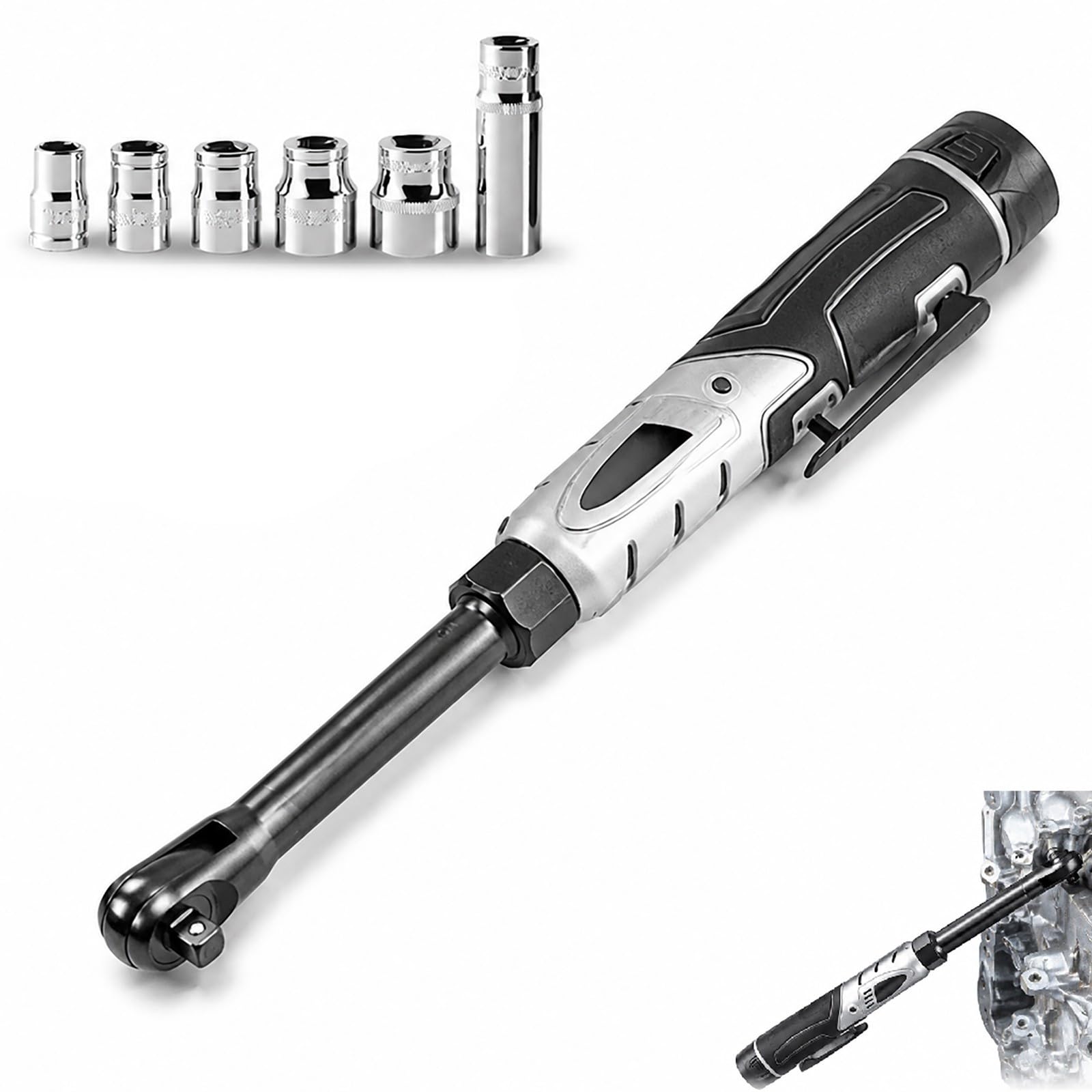 Llave De Carraca Eléctrica Inalámbrica, Cabezal Compacto 38mm