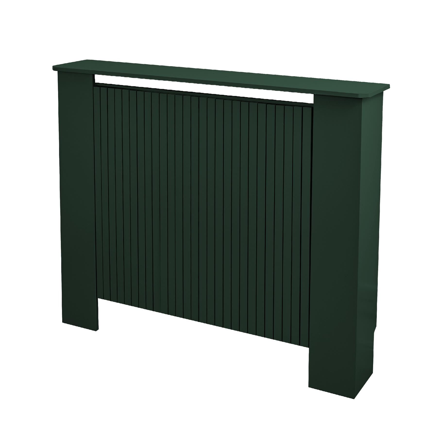 OHS Radiator Cover Medium Ribbed Wooden Top Shelf Heater Cover,Forest Green