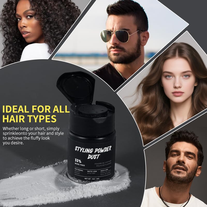 Hair Styling Powder, Volumizing Texture Powder for Matte Finish & Hair Volume