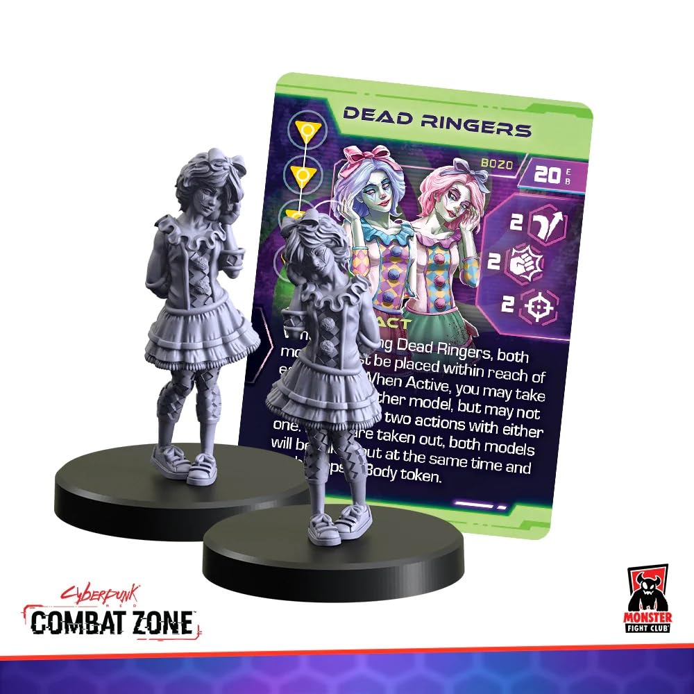 Monster Fight Club Cyberpunk: Combat Zone Miniatures - Bozos Starter Gang, Multi-color, 1.5 Inches - Image 4