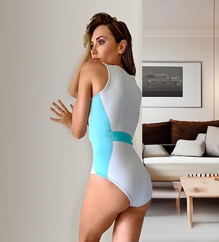 Miniatura 3 de Jade LeBaum Womens Wetsuit Shorty  2mm Neoprene Swimsuit  Front Zipper Wetsuit  One Piece Wet Suit Winter Swimming Surfing