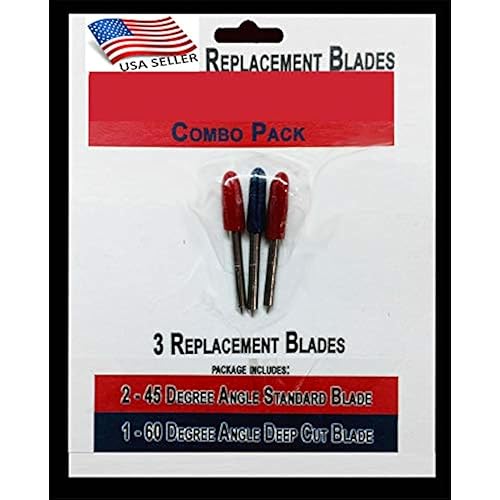 3 Pack Proudly Made in USA Replacement Combo Pack Includes 3 Blades for Craft Cutting Machines Expression Explore One Maker 1 2 3 Cuddle Creation Compatible with Cricut