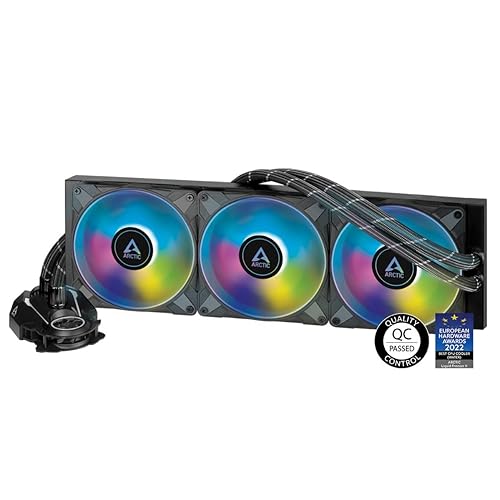ARCTIC Liquid Freezer II 420 A-RGB - Multi-Compatible CPU AIO Water Cooler with A-RGB, efficient PWM-Controlled Pump, CPU Cooler, AIO Cooler, CPU Liquid Cooler - Black - Liquid Freezer II 420 A-RGB