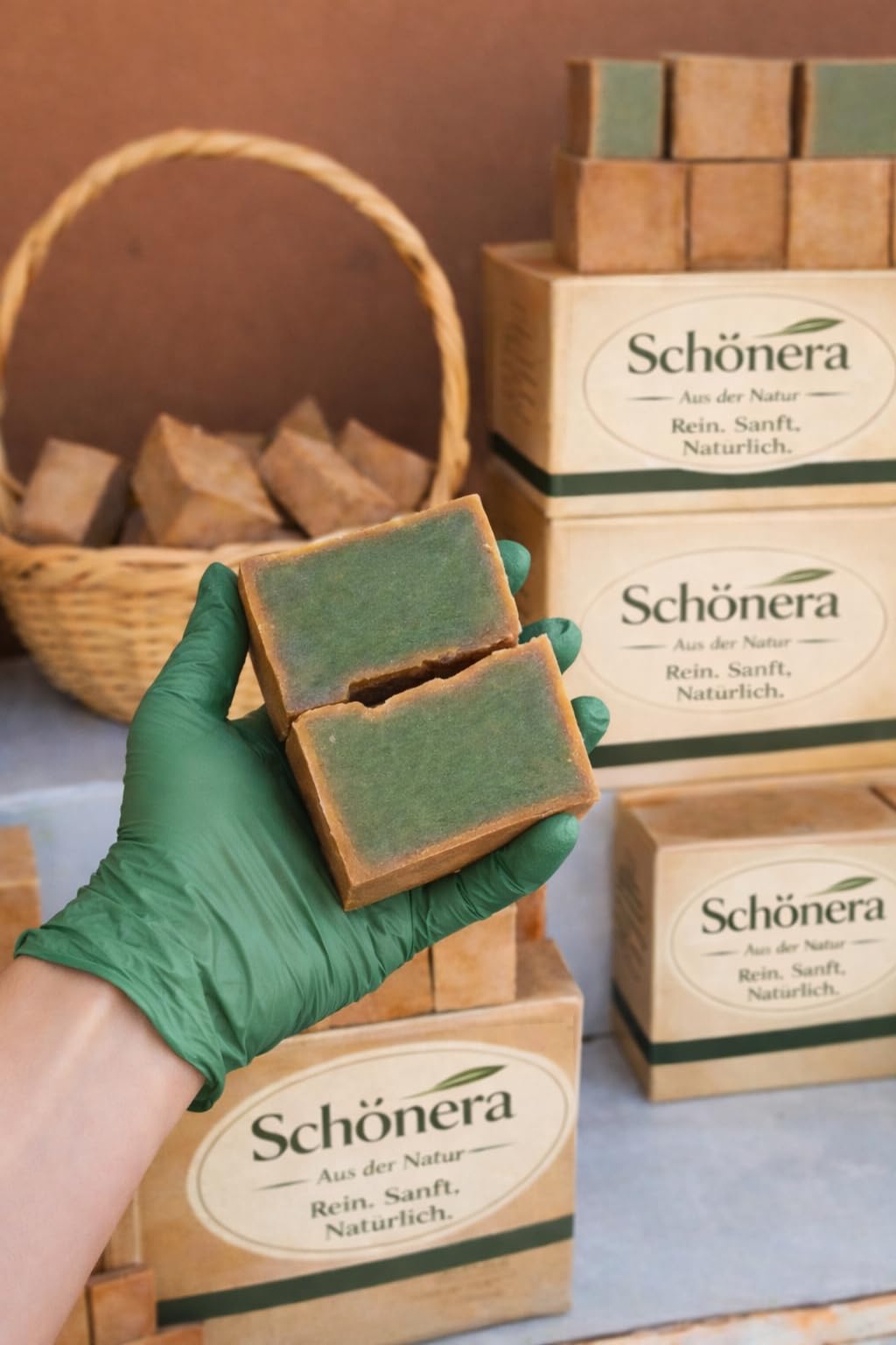 Klassische Aleppo Seife, Olivenöl, Handgemacht, Natürlich, Vegan, Parfümfrei, für Gesicht und Körper (5X 50% Lorbeeröl & 50% Olivenöl Aleppo Seife)