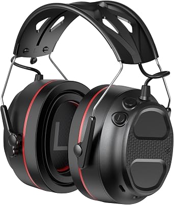 Electronic Hearing Protection with 4X Sound Amplification Earmuffs, Gel Bluetooth 6.0 Ear Protection Ear Muffs, 30dB NRR with Rechargeable 120H Playtime Earmuffs for Workshops, Mowing, Shooting Range