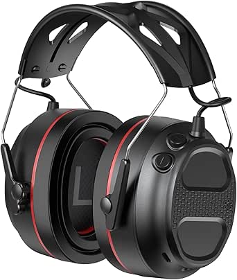 Bluetooth 6.0 Electronic Hearing Protection Earmuffs with 30dB Noise Reduction and 120H Playtime