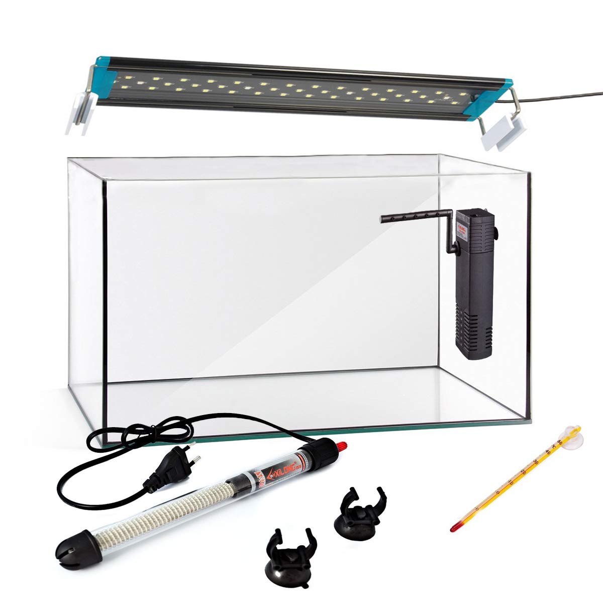 ACUARIO PECERA URNA 54 Lts SIN MARCO KIT COMPLETO
