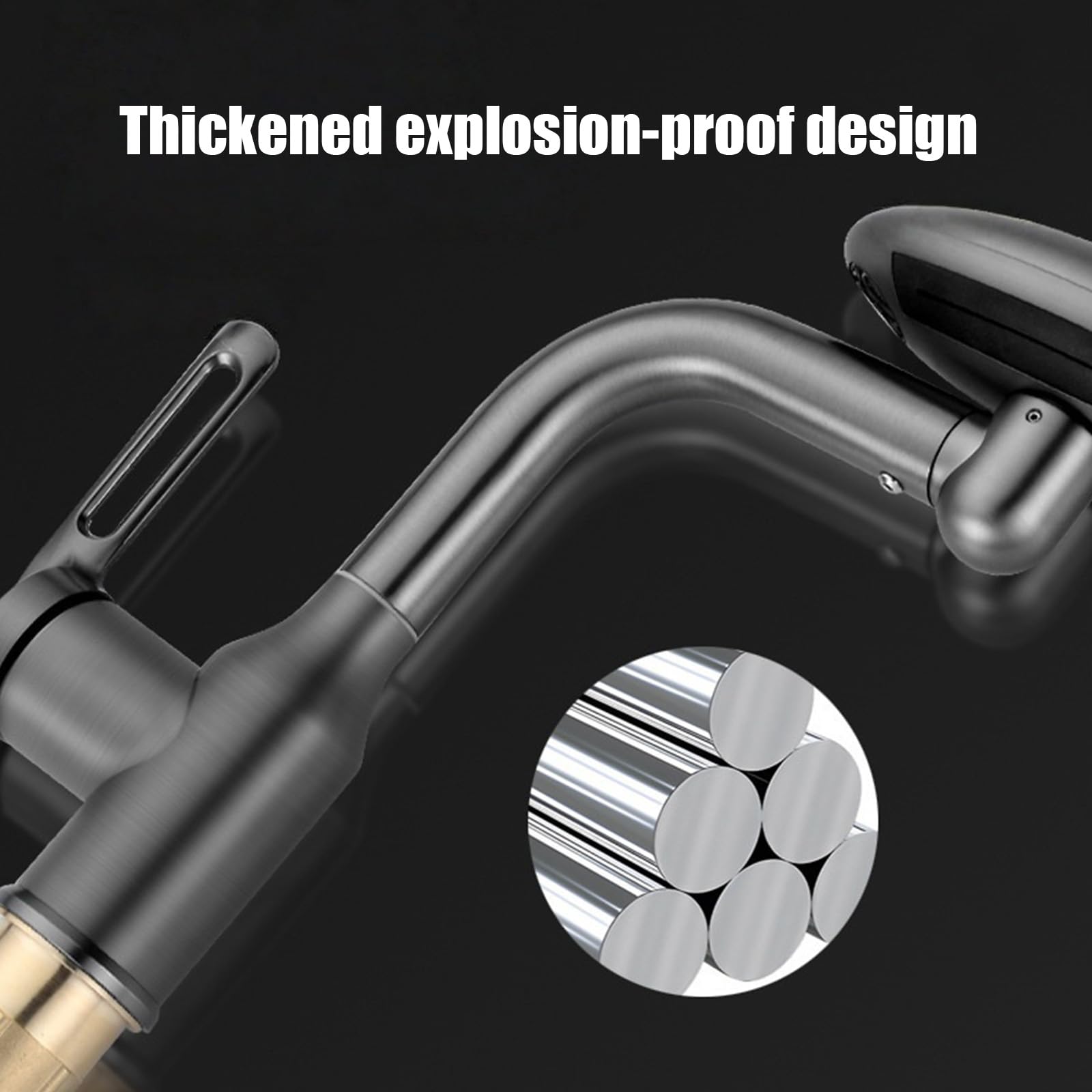 Regolatore del flusso dell'acqua, prolunga del rubinetto, metallo, movimento della cerniera a 360 gradi, installazione rapida, ugello per lavandino, risparmio acqua, braccio regolabile per