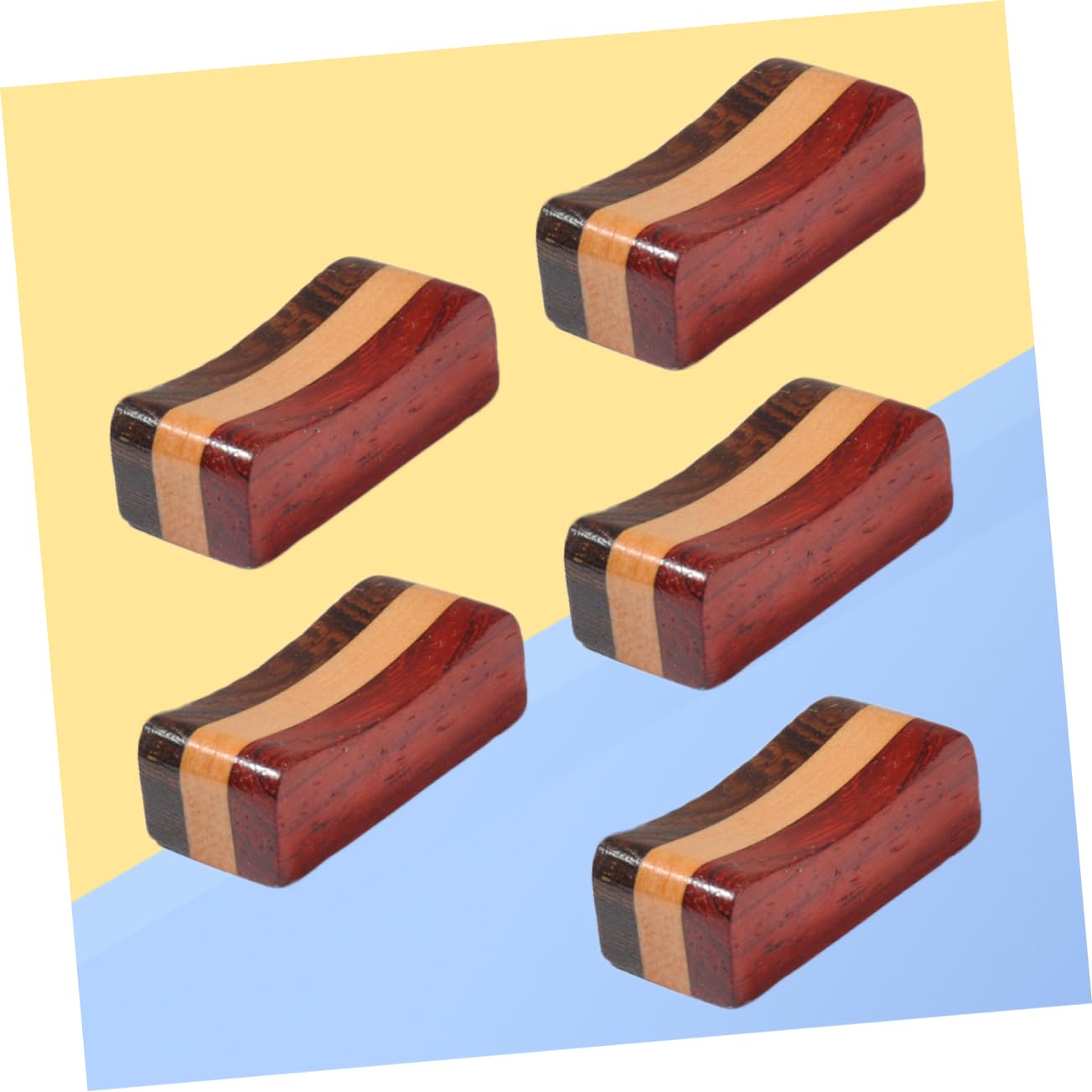 Alipis 5Pcs Wooden Chopsticks Holder Pillow Shape Rest for Chopsticks Forks Spoons Solid Tableware Stand Color Options for Dining Parties and Celebrations