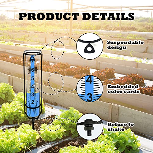 Ammoniakt Rain Gauge - Freeze-Proof Rain Gauge Outdoor With Sturdy Stake, Large Clear Numbers, And Adjustable Height - Stylish And Practical Rain Measuring Tool For Garden, Lawn, Patio, And Farm Use #TOP4