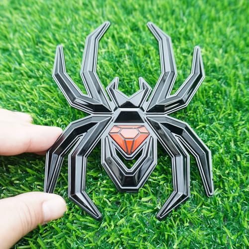 Image of 1pc Spider Black Widow Edition Emblems 3D Side Rear Door Badges Sticker Nameplate