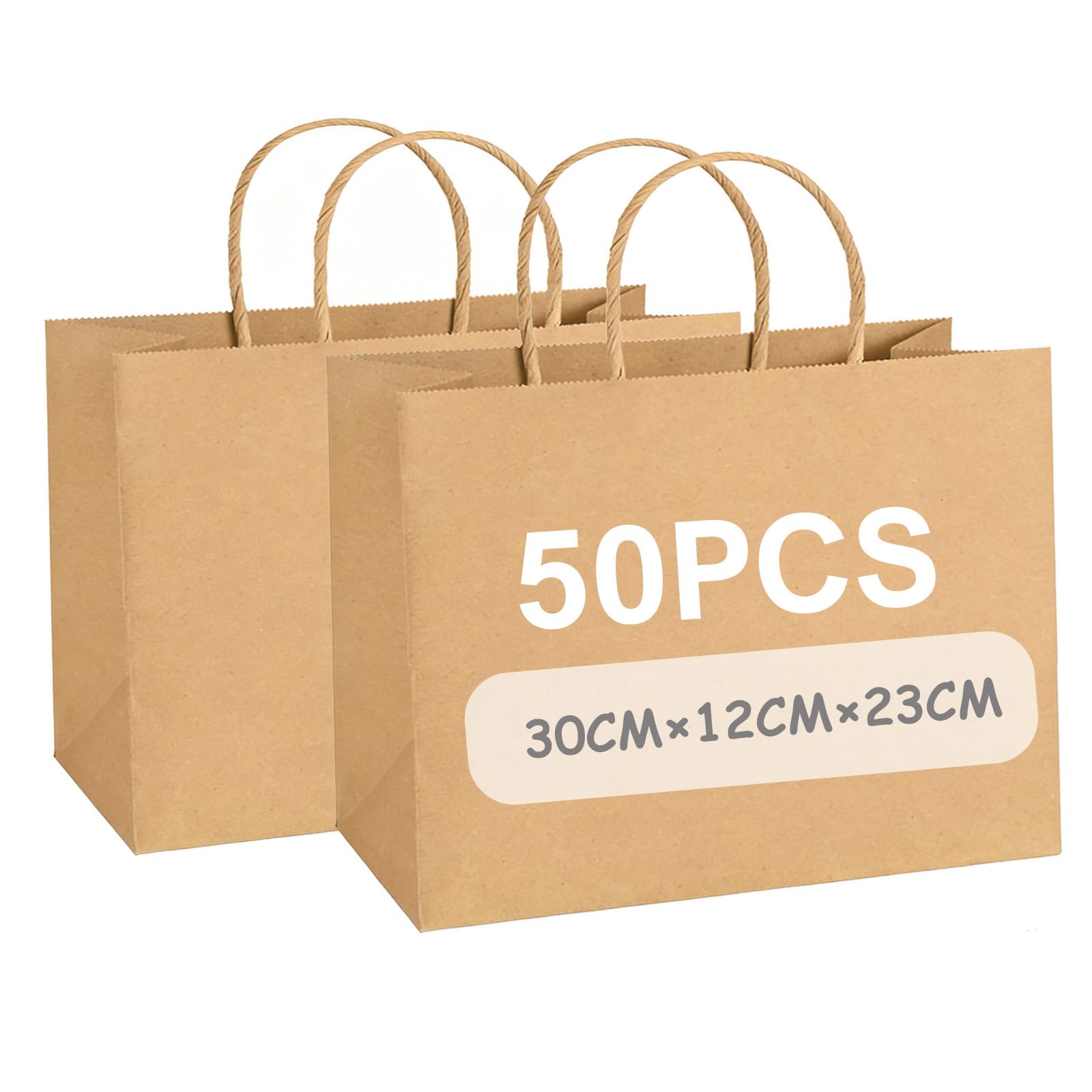 Gaoyong 50 PCS Brown Gift Gags 5.9x3.1x8.3 Inch for Birthday Party
