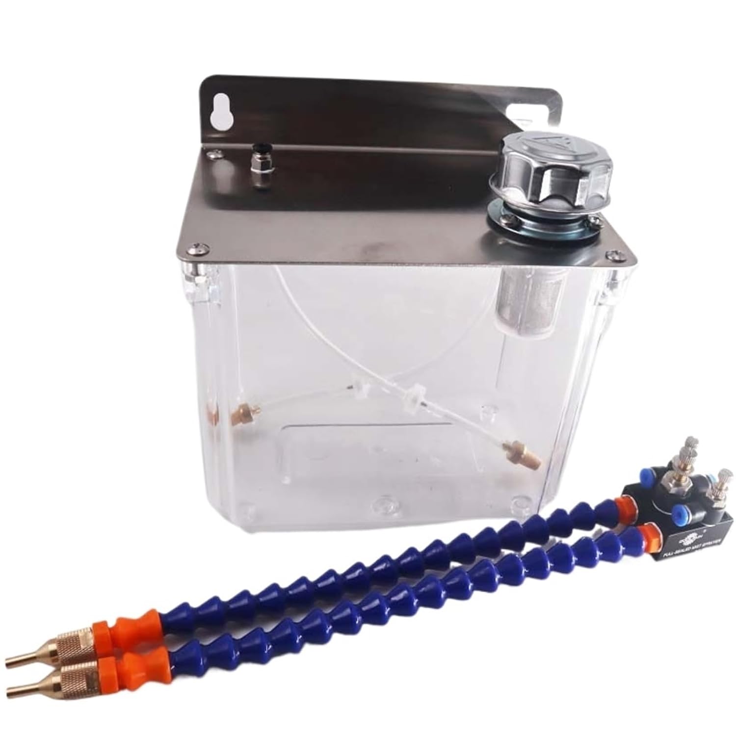 1pc CNC Machine Tool Engraving Sprayer Metal Cutting Cooling Spray Oil Pump Lubricating Oil Transparent Spray 3 Liter Oil Can(Item2,Wide Angle)