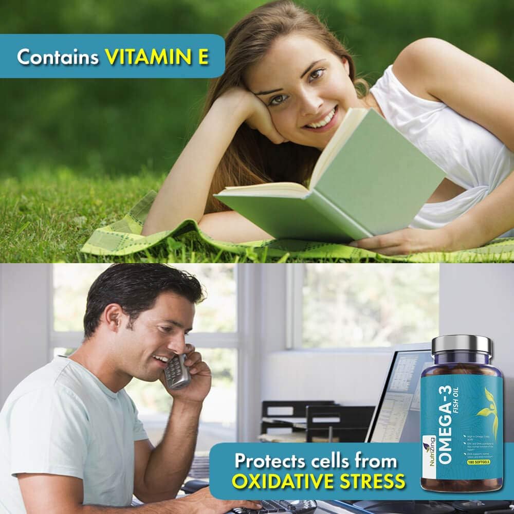 Omega 3 Olio di Pesce a Tripla Potenza - 2000mg a porzione con 660mg EPA e  440mg DHA - 180 Gel Morbido Capsule - Senza Glutine e No OMG - Prodotto nel