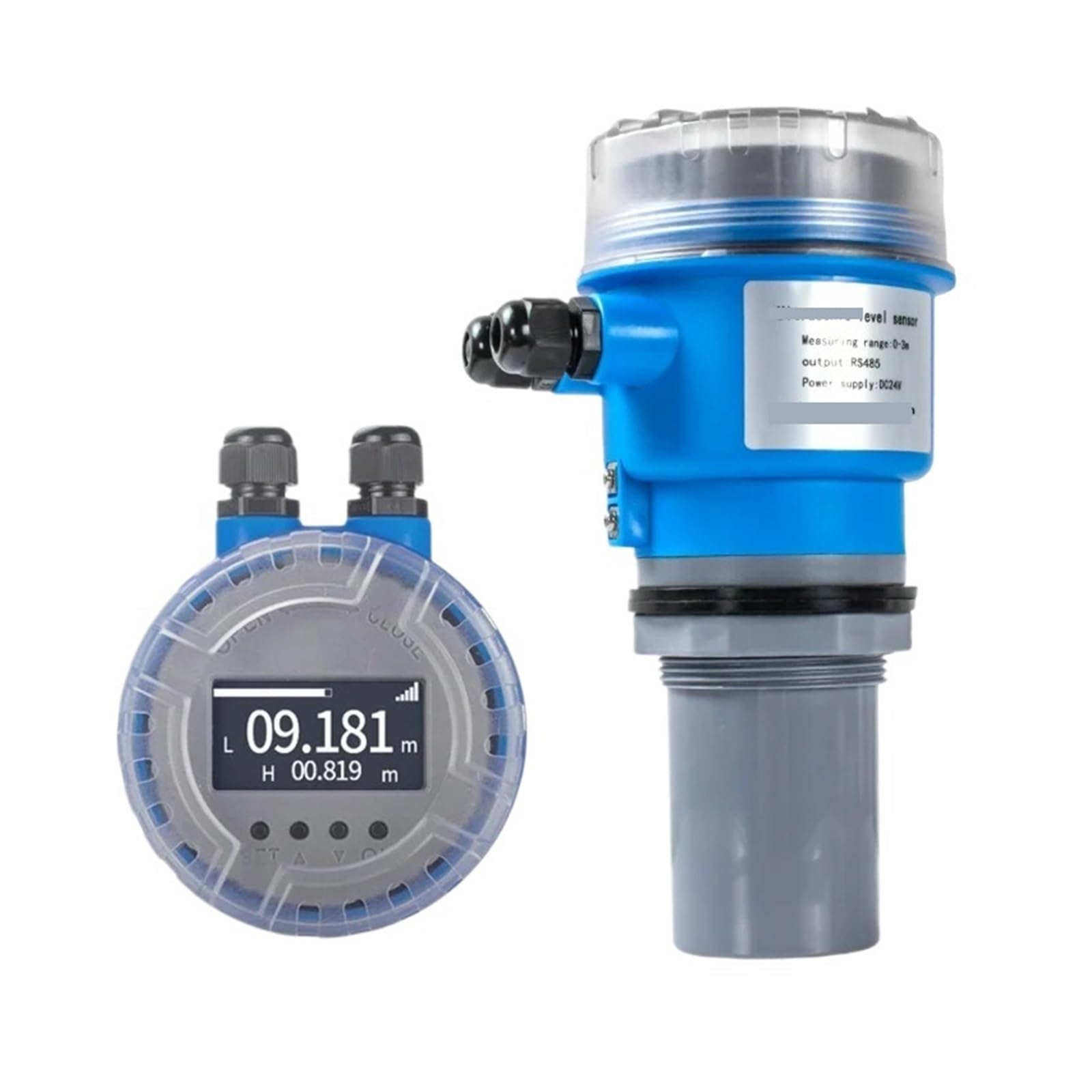 LDHJBNAC Ultrasonic Level Meter RS485 Liquid Level Transmitter Types Transmitter Working Principle(RS485 Out 6m Range)