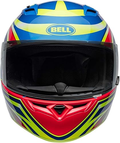 Vista 77 de Bell Qualifier - Casco integral para motocicleta Ascent Negro Mate/Azul/Blanco