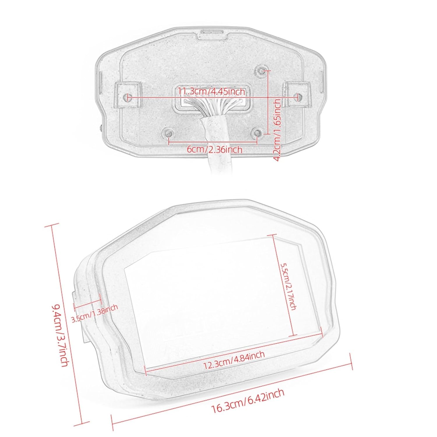 バイク メーター ユニバーサルオートバイLCDスピードメーターデジタルオドメーターバックライト1 2 4気筒用BMWに適合Honda