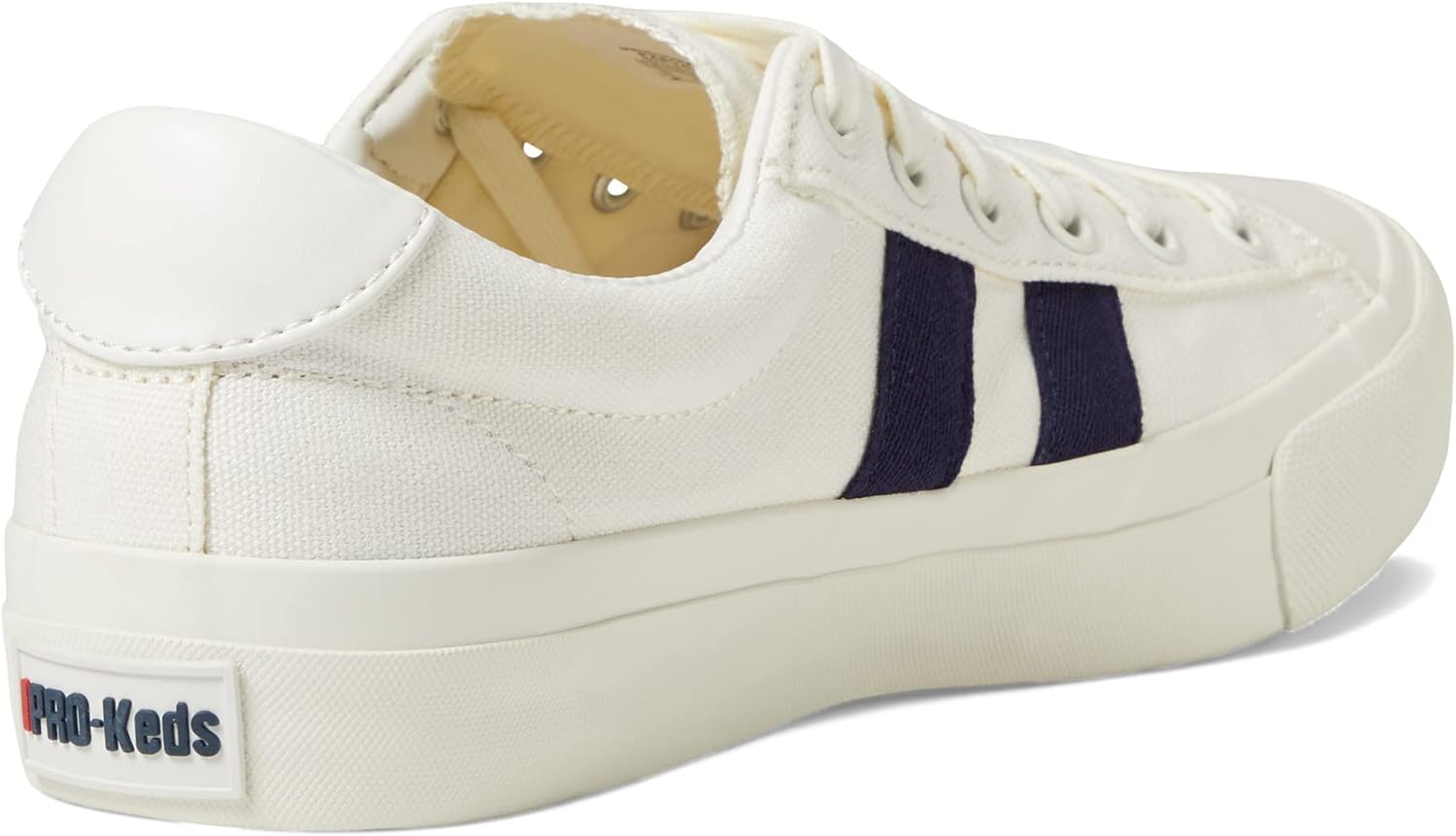 Keds Royal Plus Lace Up Fashion Sneaker, White/Navy, 6.5 - Image 5