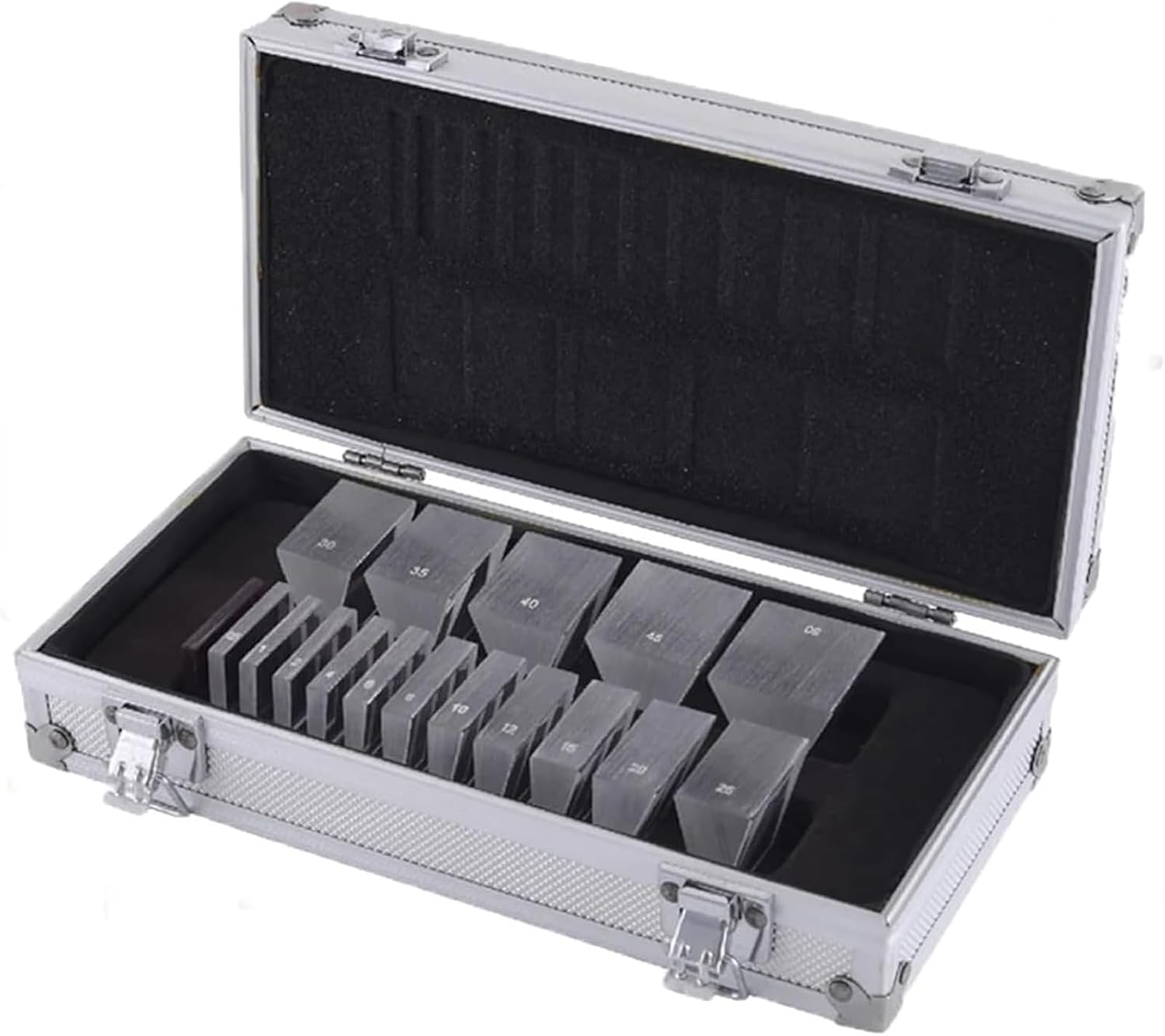 Ensemble De Prismes Ophtalmiques, Kit De 16 Prismes Individuels avec Étui en Aluminium, Outil De Test Optique Portable Au Format Compact pour Les Cabinets Doptométrie Et Les Espaces De Formation