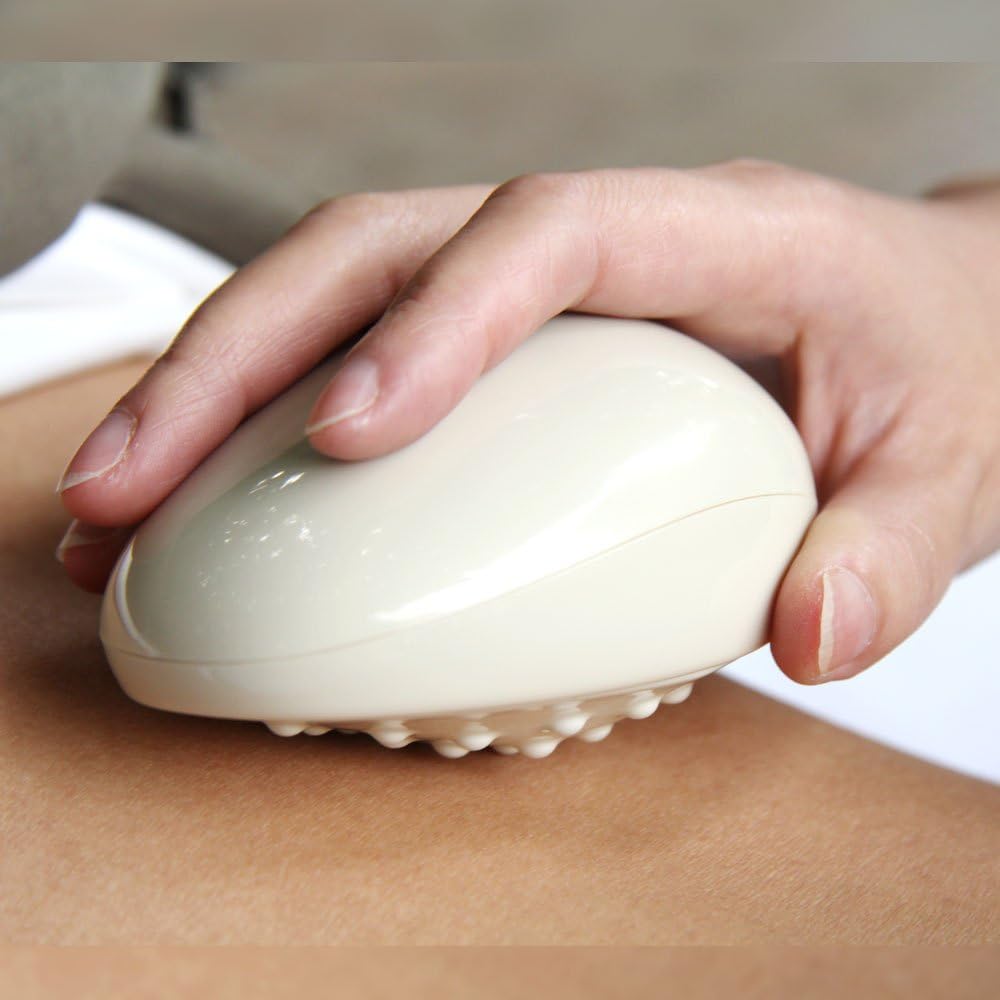 Youlanda Massage Stone Far Infrared Heat Massager Hand Held Electronic Ceramic heat Essential oils massager Self Massage Hot Body Therapeutic Massager Health And Yoga 360-degree Beauty Body Care Mini Massage tool Warm Stone