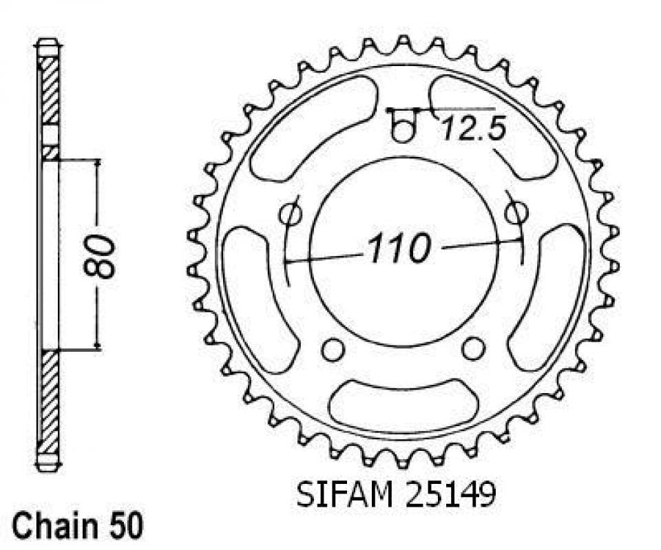 Piñón Sifam para Triumph 900 Trophy 1991 Ã 1992 Nuevo