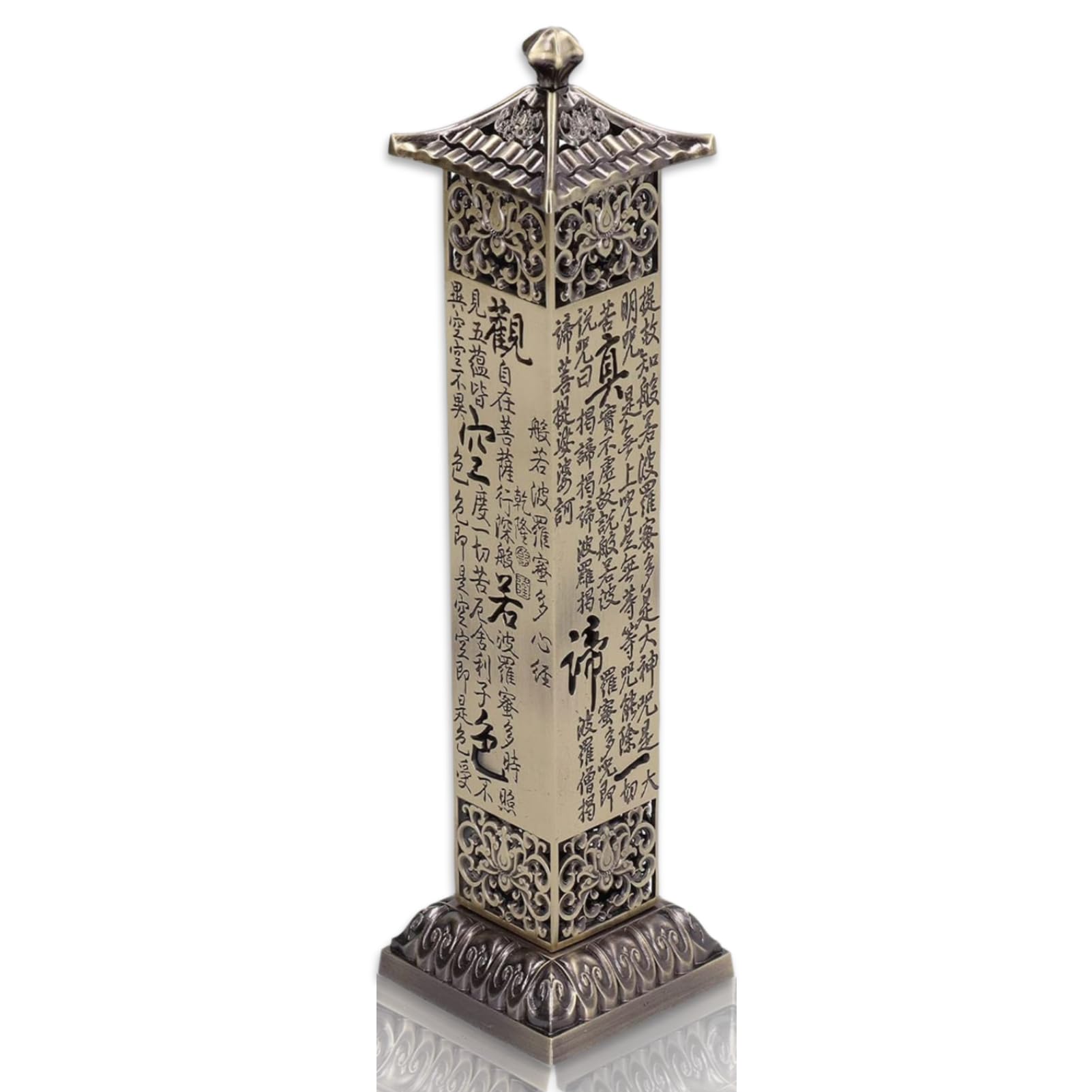 Bâton d'encens et porte-brûleur conique vertical en cuivre pour support d'encens rétro