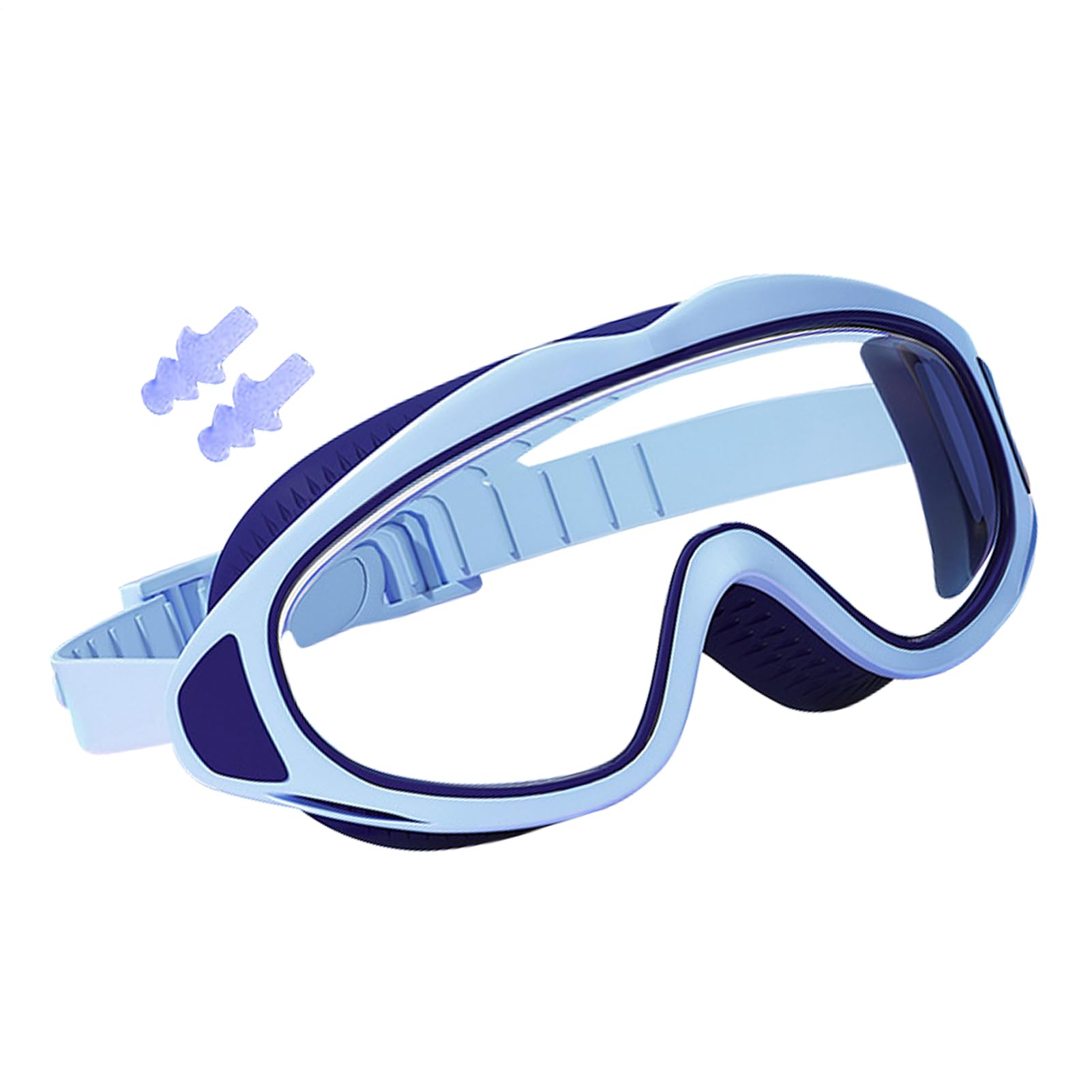 Lunettes de natation étanches avec bouchons d'oreille et vision HD - 8