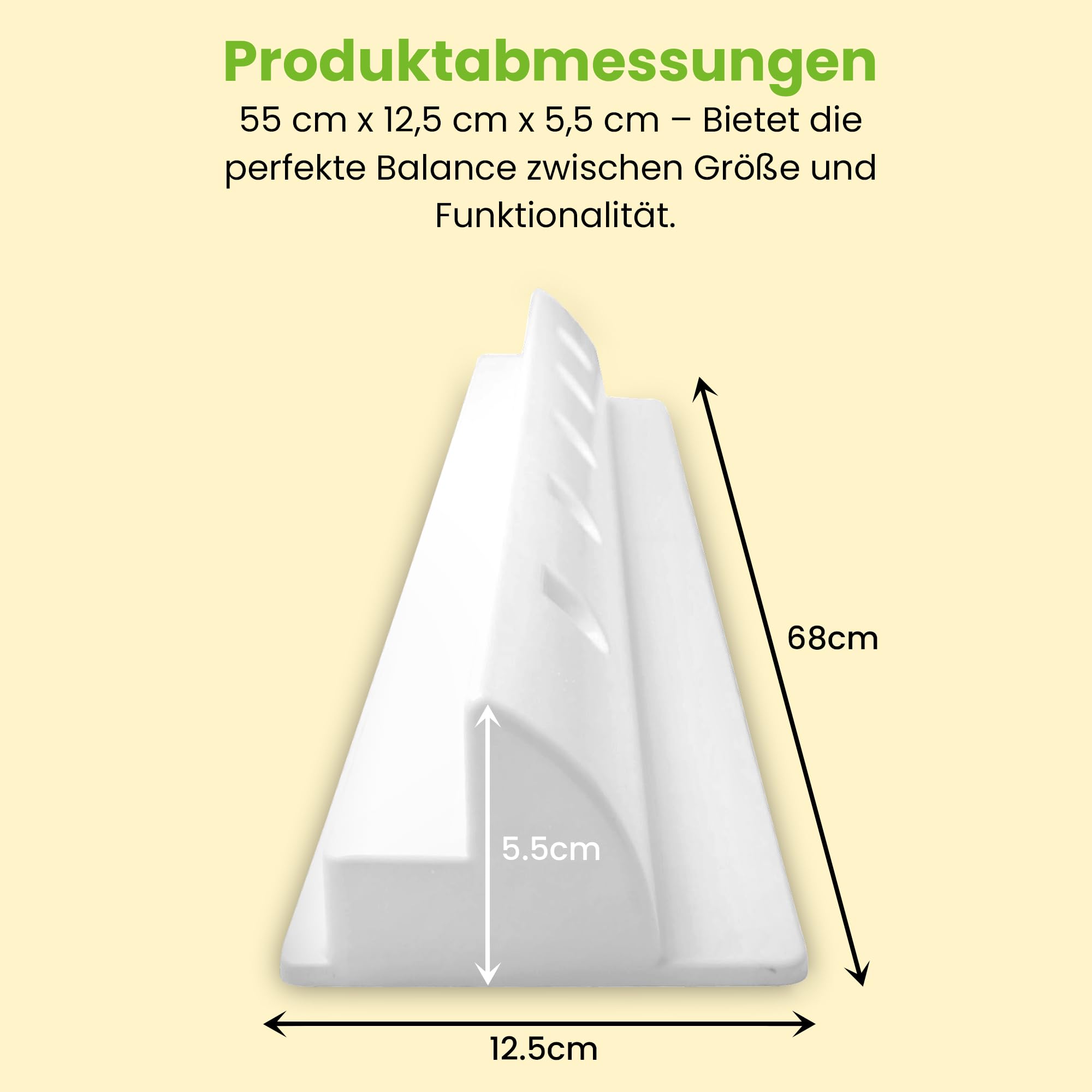 Offgridtec ABS moduł solarny spoiler uchwyt biały 68 cm - Heavy Duty, 1 sztuka, 006565