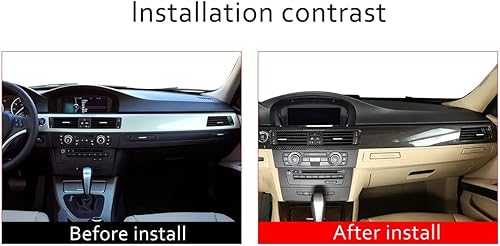 Miniatura 2 de YIWANG Calcomanías de fibra de carbono para el interior del tablero de instrumentos para BMW Serie 3 E90 2005-2012 LHD Auto Accesorios