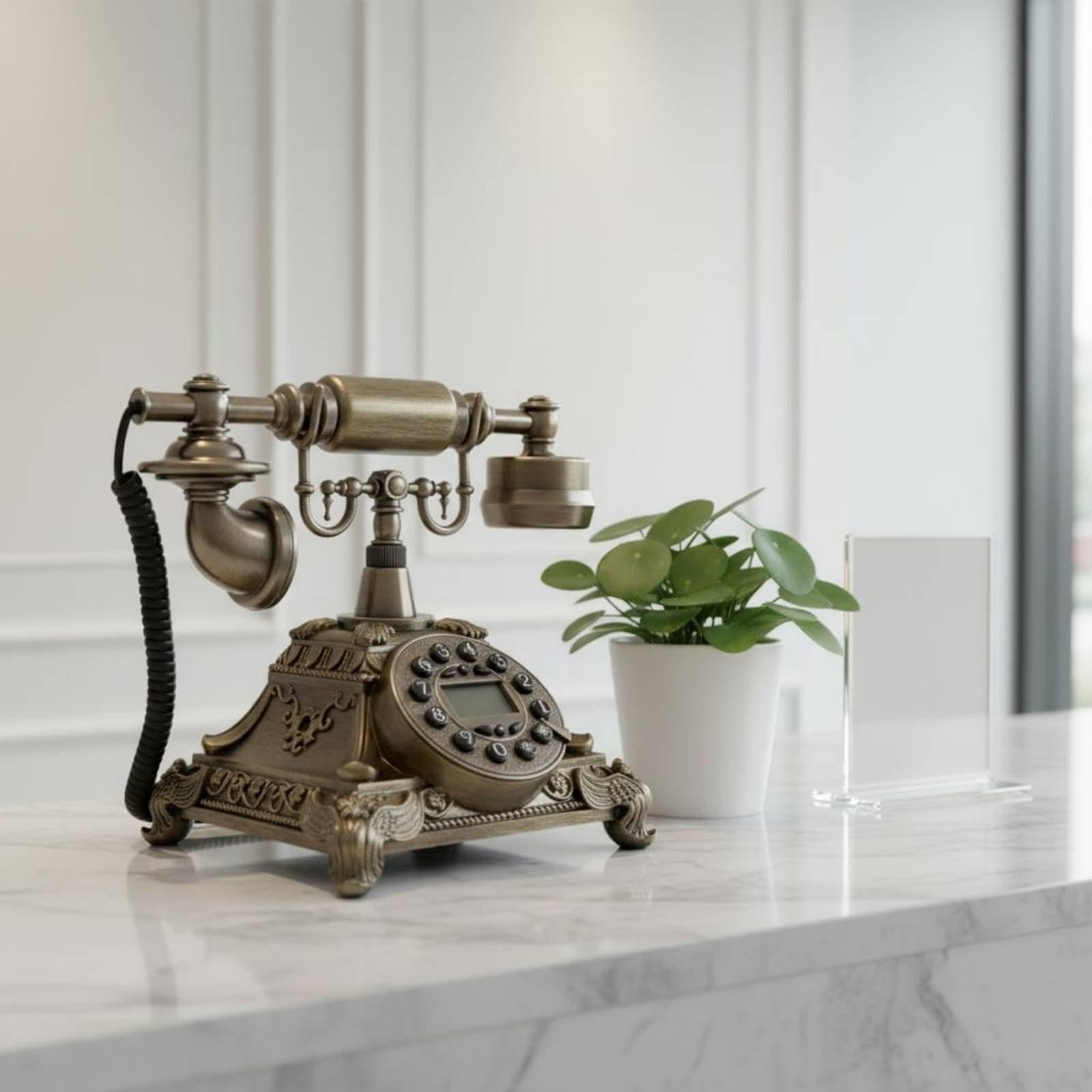 European Style Classic Telephone Design Backlit Display Vintage Telephone Hands Speakerphone Antique Desk Telephone for Hotel Reception Area-picture-25