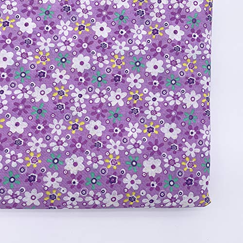 Image of Cotton Fabric DIY Making Supplies Quilting Patchwork Fabric Fat Quarter Bundles DIY for Quilting Cotton Patchwork Cushions (Color Mixing, 20 inch x 20 inch)