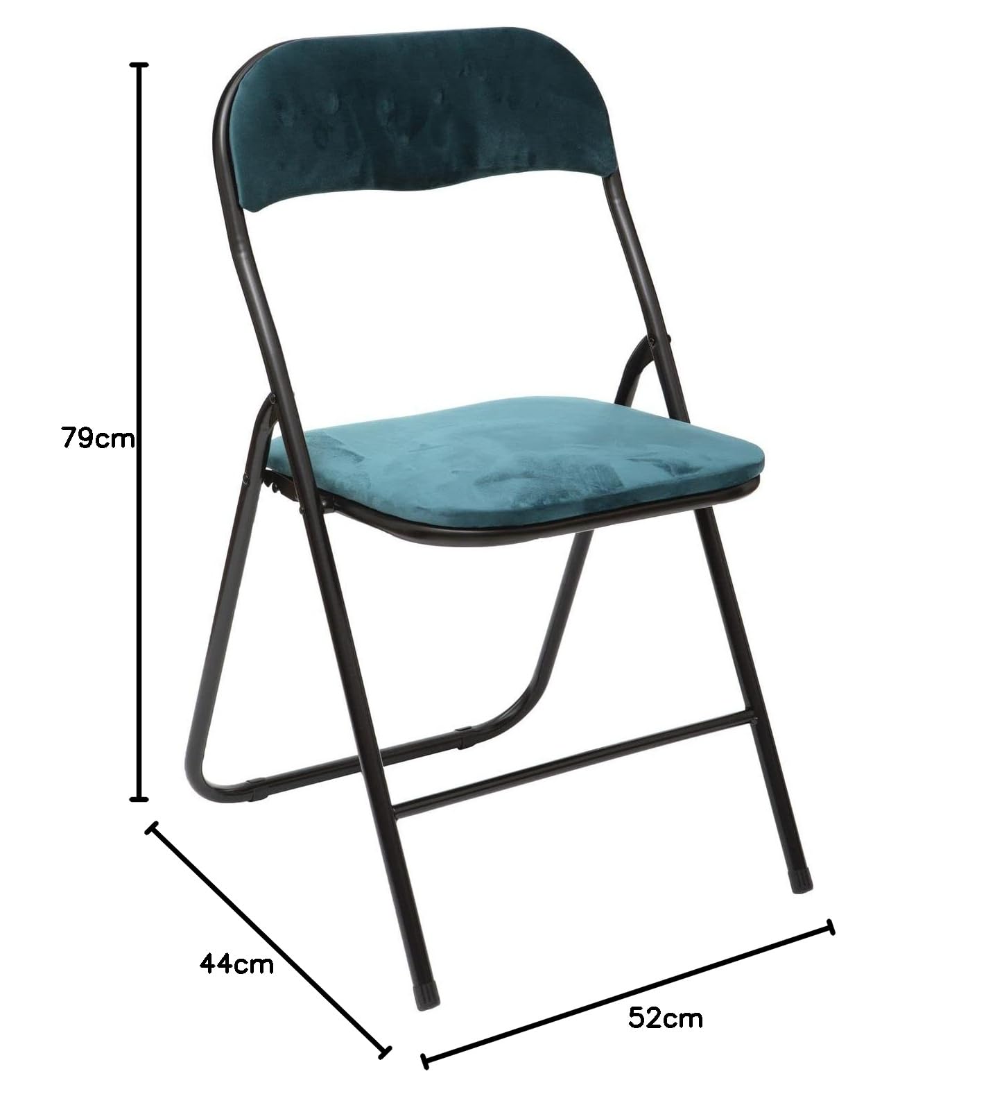 Five Silla Plegable de Terciopelo Azul