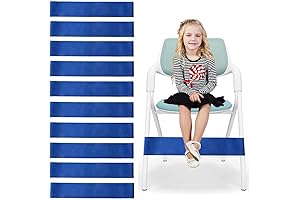 Blue 10 Pack Chair Bands for Fidgety Students with Flexible Seating, Sensory Focus, Classroom Essentials