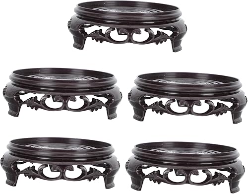 Yardwe Macetero para plantas de interior, vintage, decoración asiática para el hogar, soporte para macetas de plástico, bandeja para macetas,