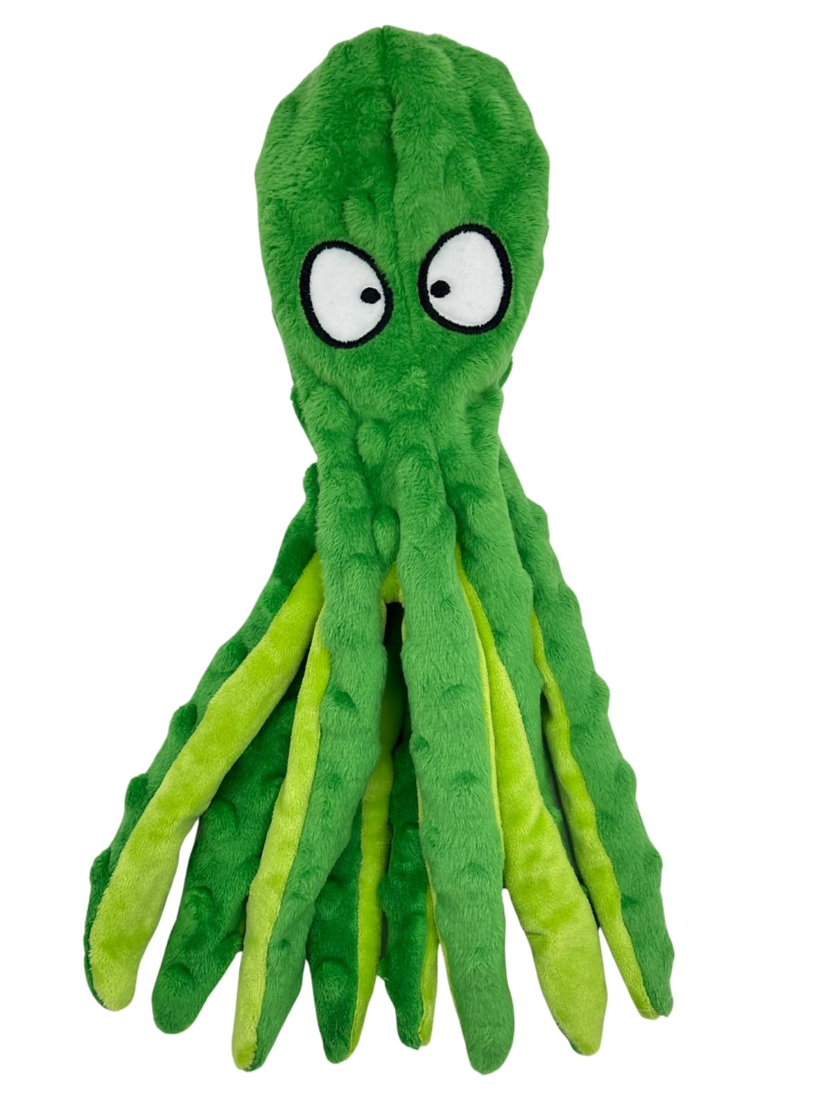 Ahiz Interactive Dog Toy, Octopus Plush No Stuffing, Squeaky & Crinkle Pet Toy for Small Medium & Large Dogs